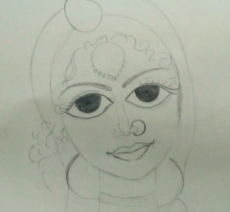 Nice drawing | Radha krishna sketch, Krishna drawing, Radha krishna art